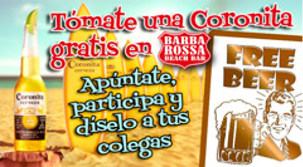 Tómate una Coronita gratis en la franquicia Barba Rossa Beach Bar