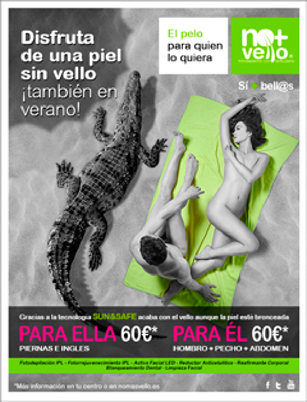 La franquicia No+Vello inaugura la temporada de verano con nuevos descuentos y un sorteo de 300€ a la vuelta de vacaciones