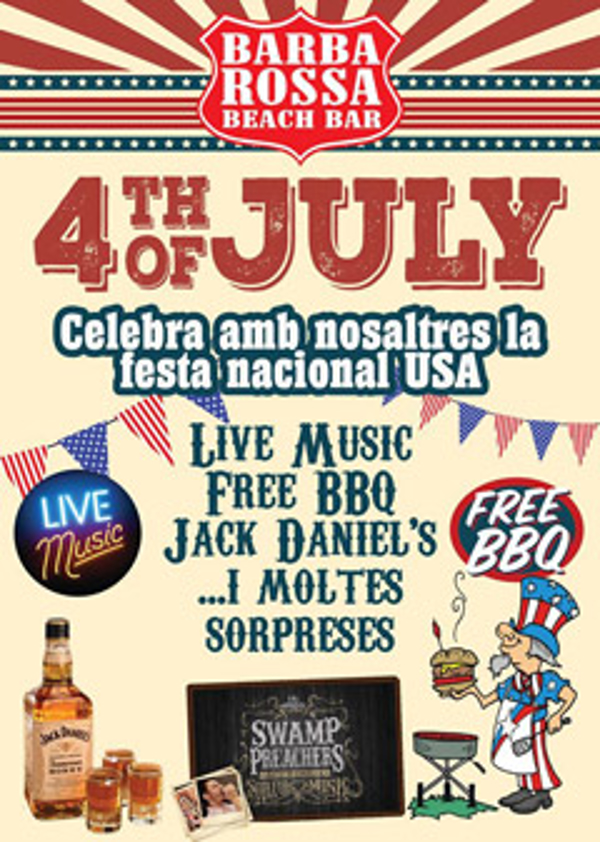 Celebra el 4 de julio en las franquicias Barba Rossa Beach Bar