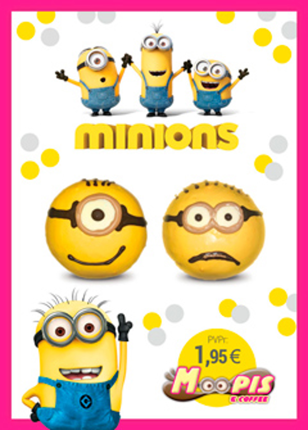 Moopis Minions, un producto de la franquicia Moopis & Coffee, novedoso, actual, rico y original