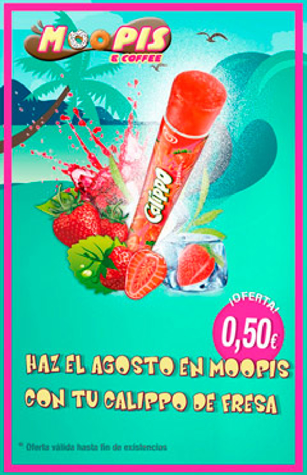 Haz el agosto en las franquicias Moopis & Coffee con tu Calipo de Fresa