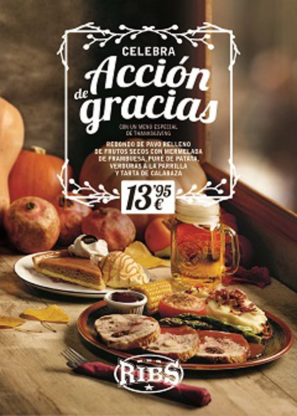 Ribs celebra "Acción de Gracias" al más puro estilo Americano