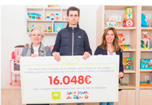 La red de franquicias Eurekakids recauda 16.000 euros a beneficio del Hospital Sant Joan de Déu 