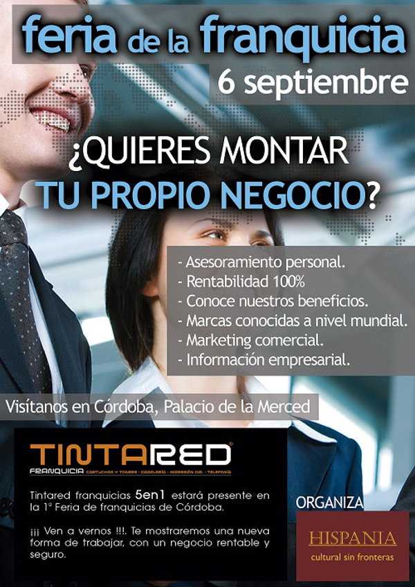 Mañana martes, 06 septiembre Tinta Red  estará presente en la Feria de la Franquicia de Córdoba.
