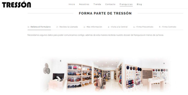 La franquiciaTressón estrena página web