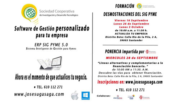 La red de franquicias G3 Finanzas estará presente en la conferencia del día 28 de septiembre en Santander