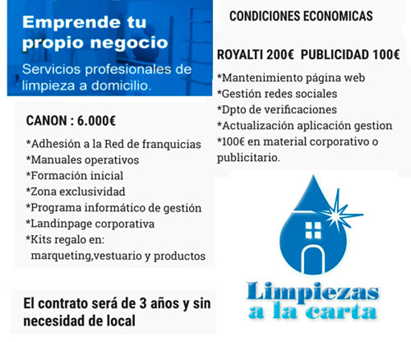 Limpiezas a la carta, la franquicia que se lo pone fácil
