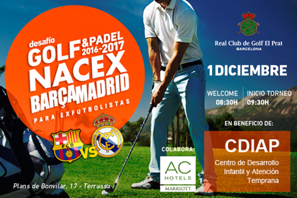 Llega el Desafío de las franquicias NACEX de golf y padel entre exfutbolistas del F.C Barcelona Vs. Real Madrid 