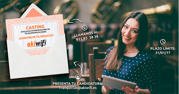 Casting Operador de telecomunicaciones de las franquicias Akiwifi