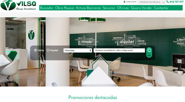La red de franquicias Vilsa presenta su nueva web inmobiliaria Premium