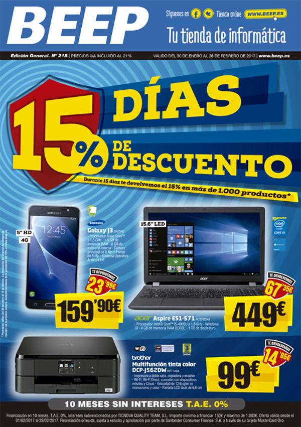 Las franquicias de informática BEEP y PCBOX devuelven el 15% en más de 1.000 productos