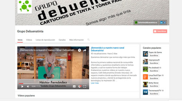 Nuevo canal de Youtube de las franquicias Grupo DeBuenaTinta