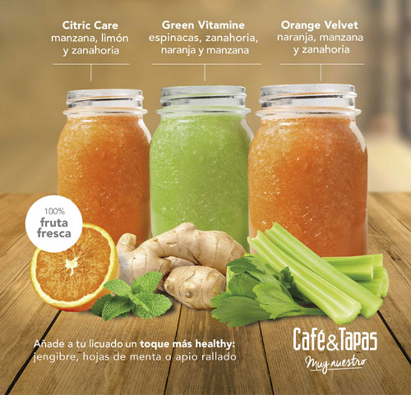 Las franquicias Café & Tapas reciben el verano con sus nuevos licuados healthy