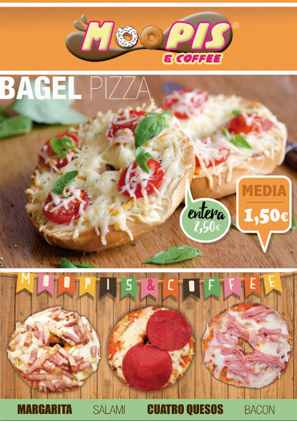 La franquicia Moopis & Coffee lanza sus nuevos Bagel Pizza