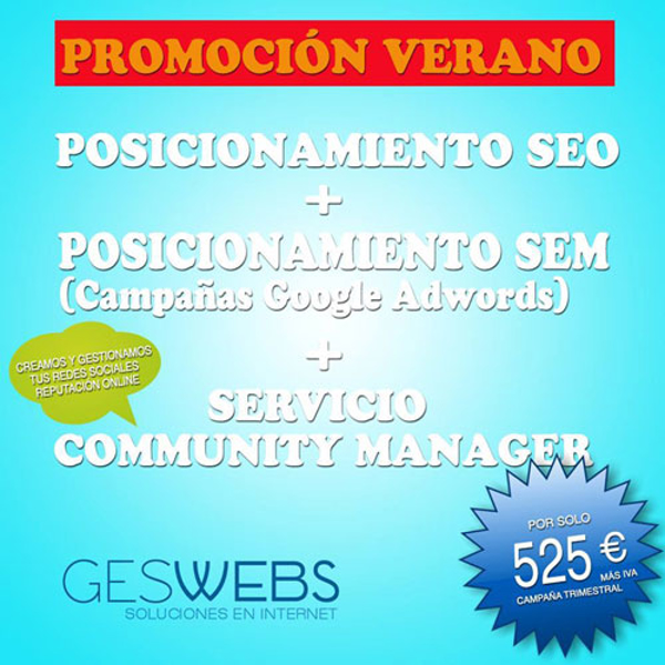 La franquicia GesWebs presenta su espectacular promoción verano