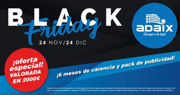 El Black Friday llega a la franquicia Adaix con un regalo de hasta 2000€