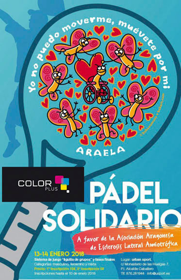 La franquicia Color Plus organiza un torneo de pádel solidario a favor de ARAELA en Zaragoza