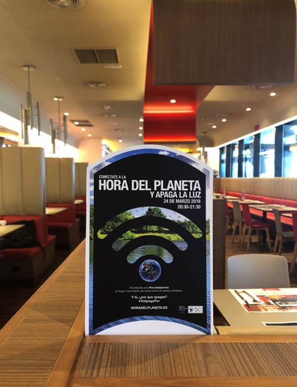 Las franquicias de Grupo Vips participan en “La hora del Planeta”