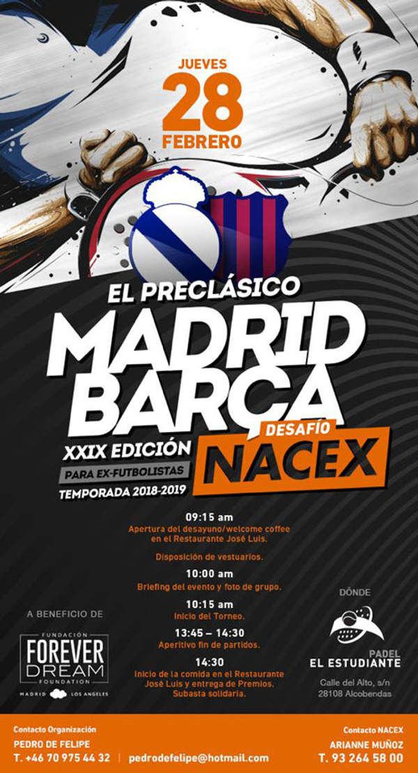 La franquicia Nacex celebra el XXIX Desafío NACEX de pádel Madrid – Barcelona para exfutbolistas