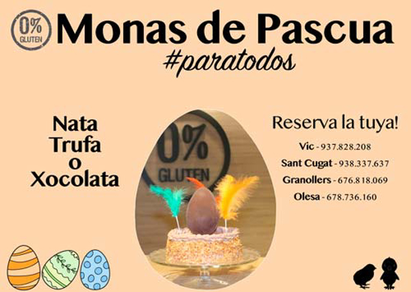 Monas de Pascua en la franquicia 0% Gluten