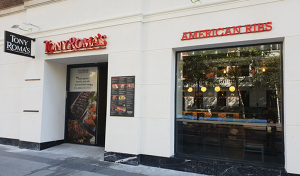 Tony Roma's alcanza los 20 restaurantes en Madrid con la última apertura de su franqucia