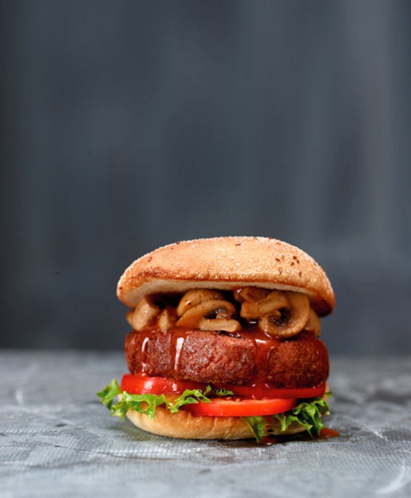 Hamburguesa apta para veganos en franquicia Ribs