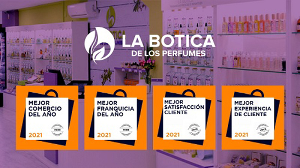 La franquicia, La Botica de los Perfumes mantiene su liderazgo consiguiendo cuatro nuevos galardones en el certamen Comercio del Año