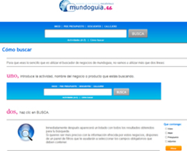 Las franquicias Mundoguia mejoran su buscador